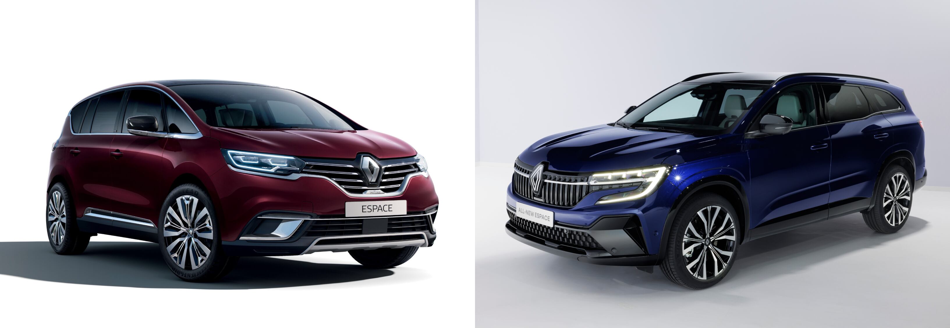 La íltima generación de Renault Espace (I) y la que le sustituirá (d)