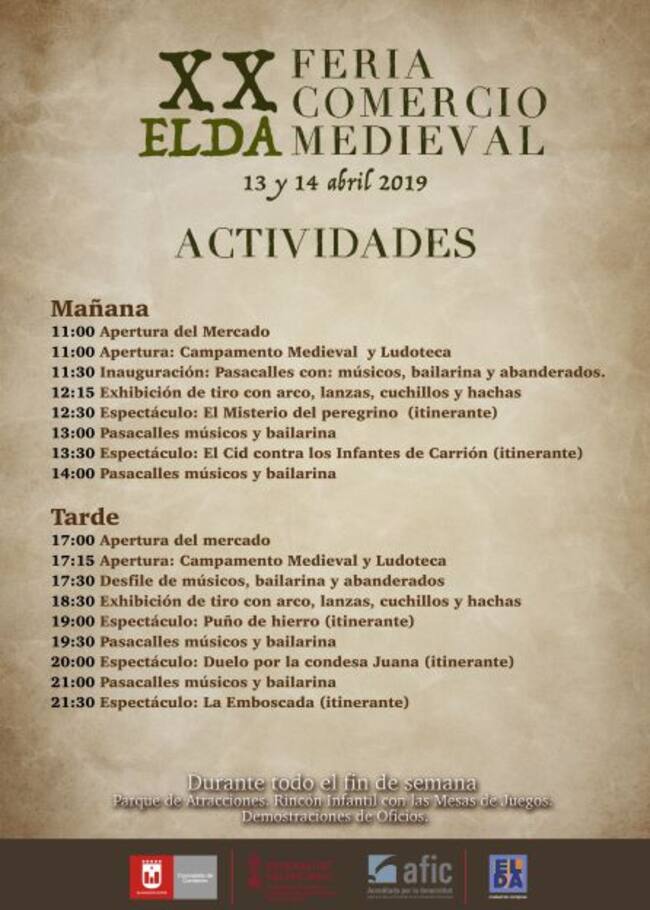 Actividades del Mercado Medieval de Elda