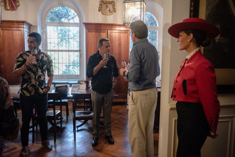 Ismael Jordi y Fernando de la Mora en la Bodega González Byass