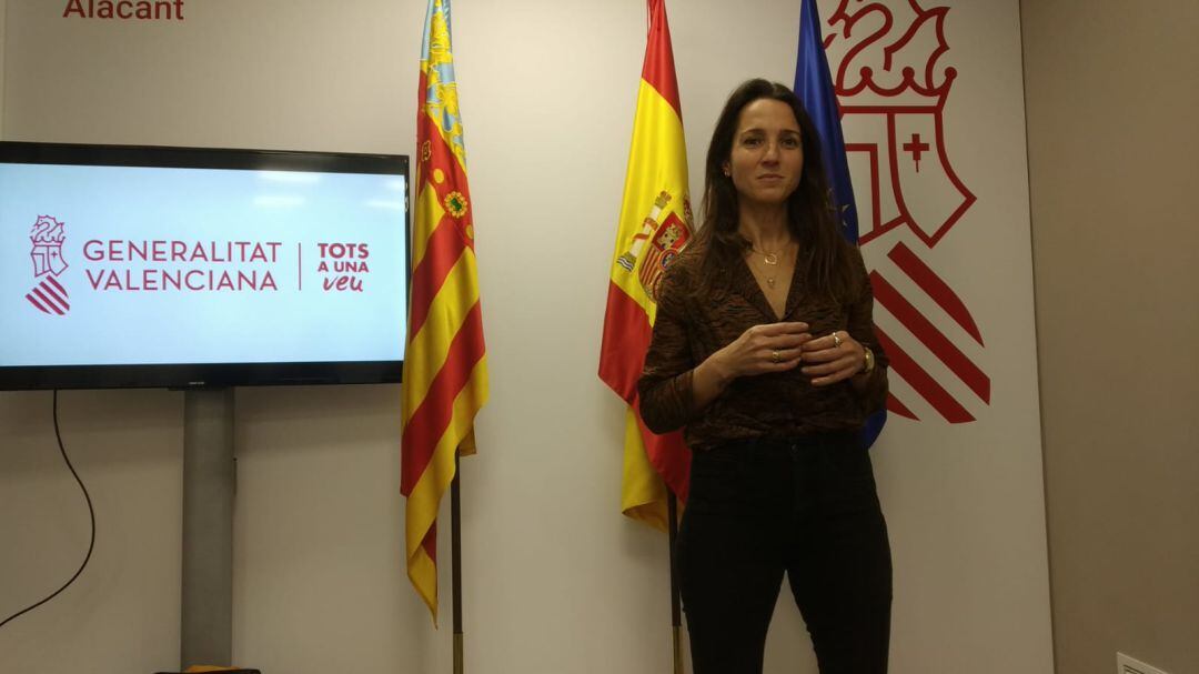 Ana Berenguer tras su comparecencia en Alicante sobre los datos territorializados del barómetro 2021 de la Generalitat Valenciana 