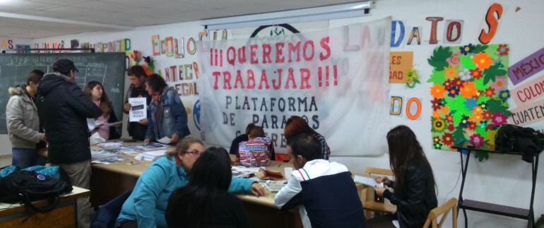 Encierro del Campamento Dignidad en la iglesia Virgen de Guadalupe