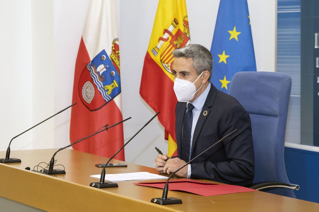 El vicepresidente y consejero de Universidades, Igualdad, Cultura y Deporte, Pablo Zuloaga, informa de los acuerdos de Consejo de Gobierno.