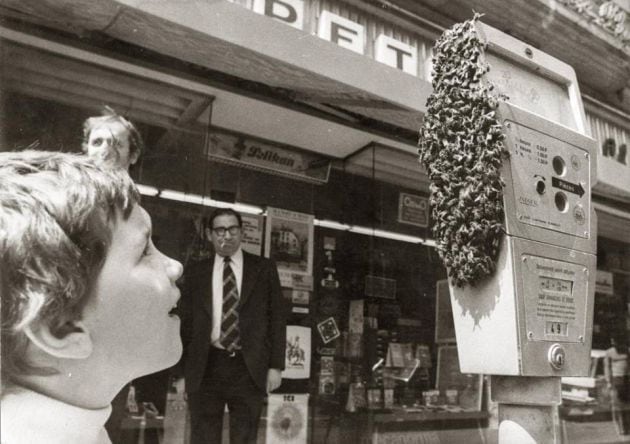 &#039;Enjambre en parquímetro&#039;, primer premio categoría histórica.