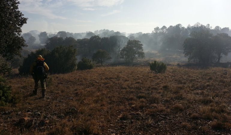 El incendio declarado este sábado en Villar de la Encina