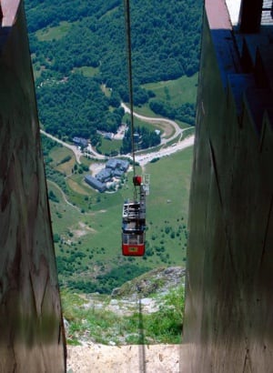 Vista cabina desde estación superior 