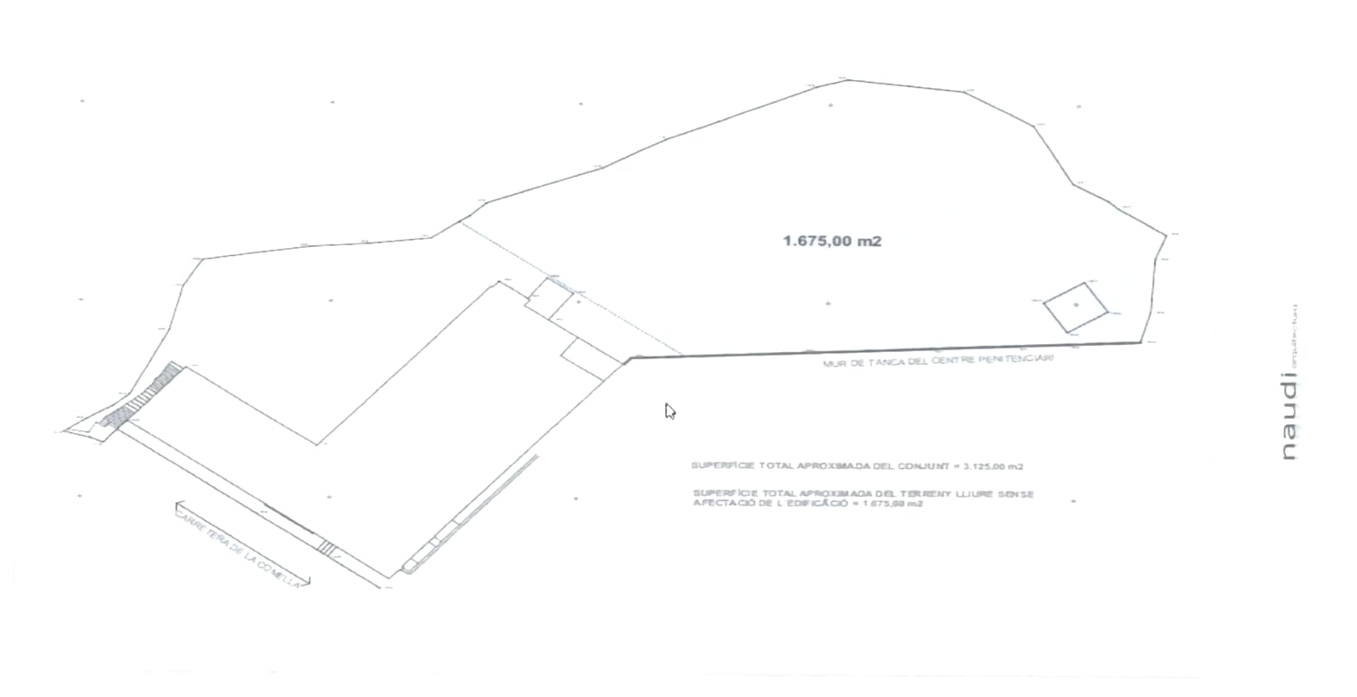 Imatge de la parcel·la que comprarà el Govern per ampliar el centre penitenciari de la Comella