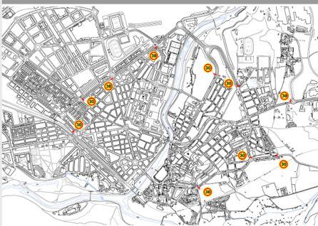 Ubicación señales 30km/h