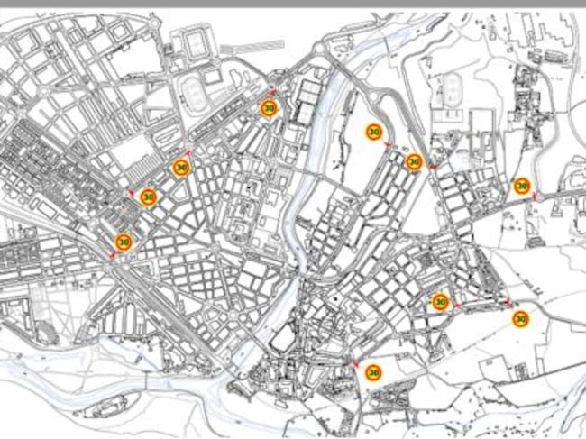 Ubicación señales 30km/h