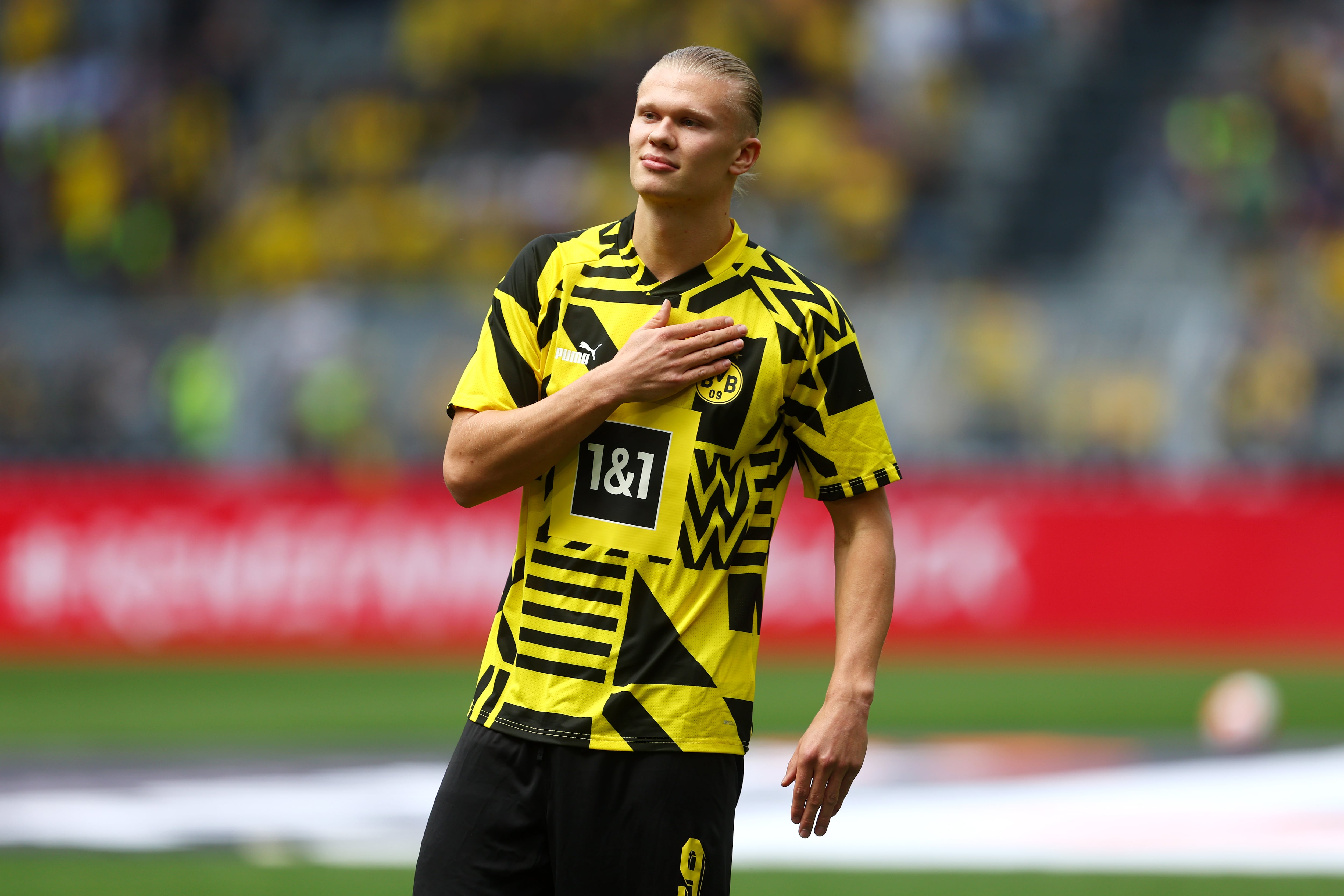 Erling Haaland, futbolista del Borussia Dortmund, en su último partido como local en el Signal Iduna Park