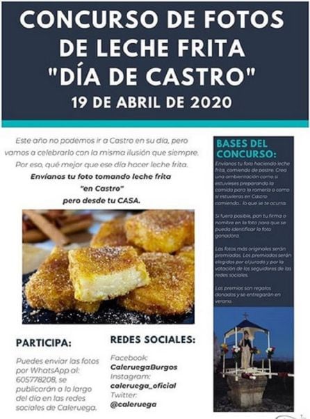 Cartel ideado por el consitorio calerogano para el concurso de leche frita.