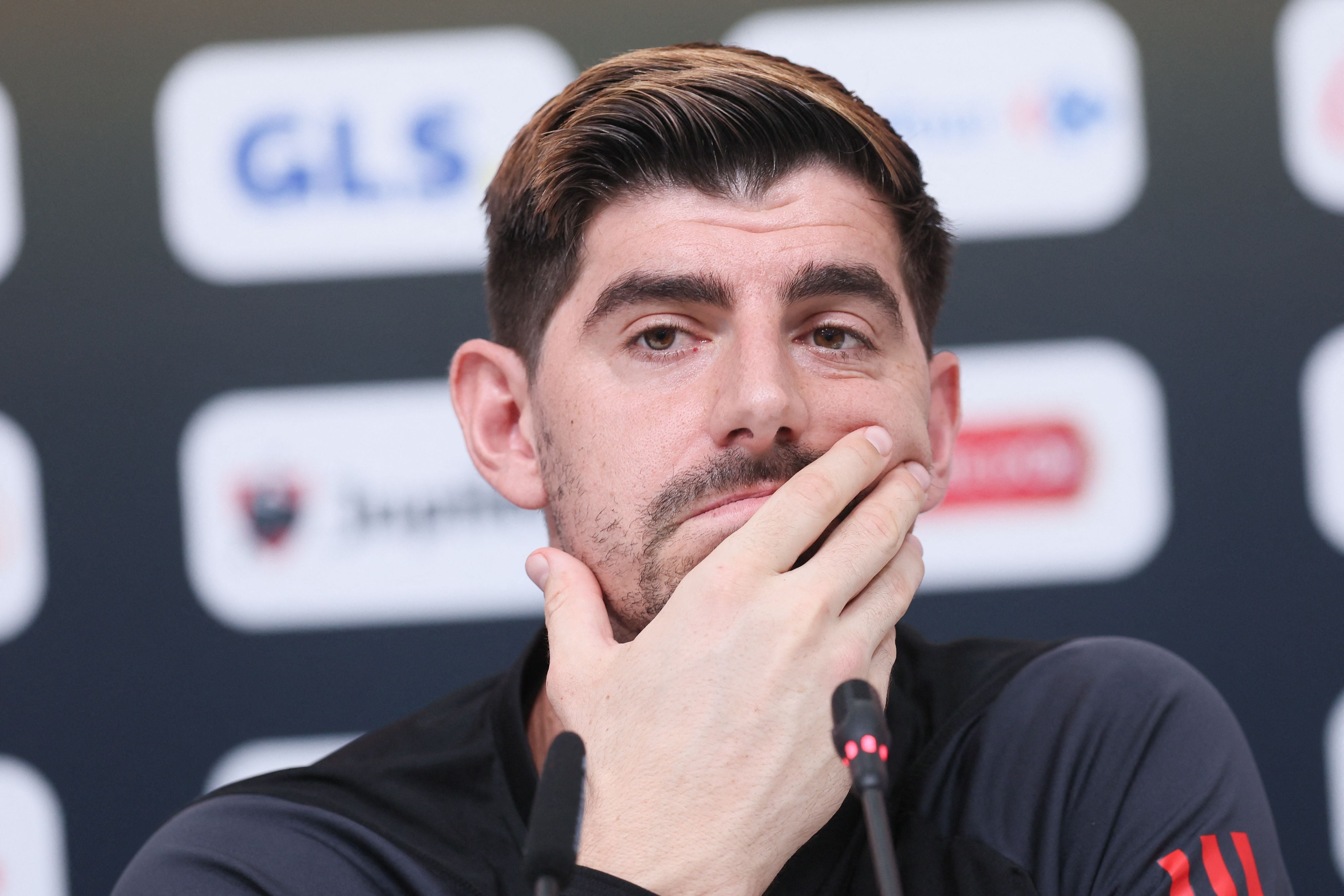 Thibaut Courtois durante la rueda de prensa