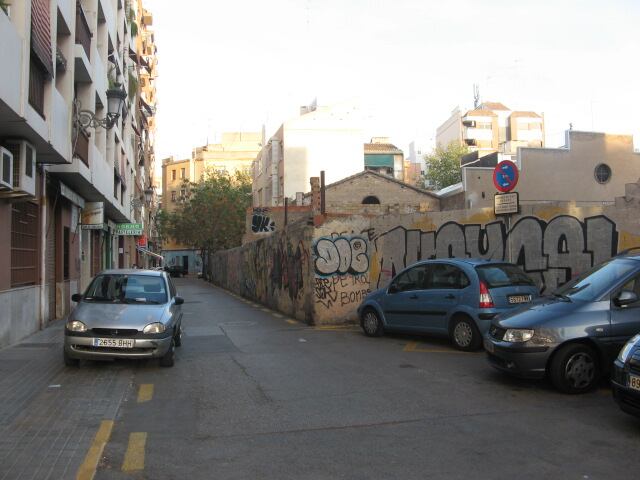 Imagen de uno de los solares pendiente de desarrollar en Patraix