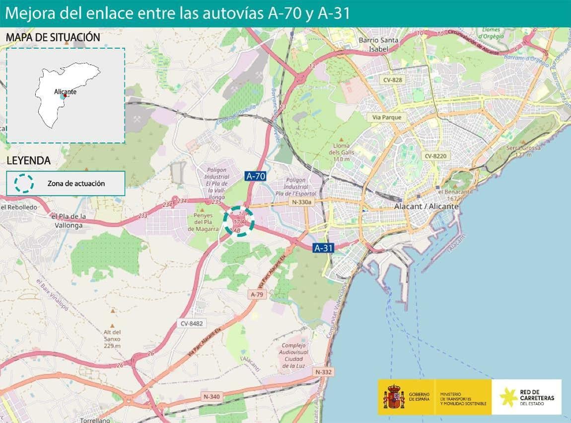 Enlace de la A-70 y A-31 de Alicante