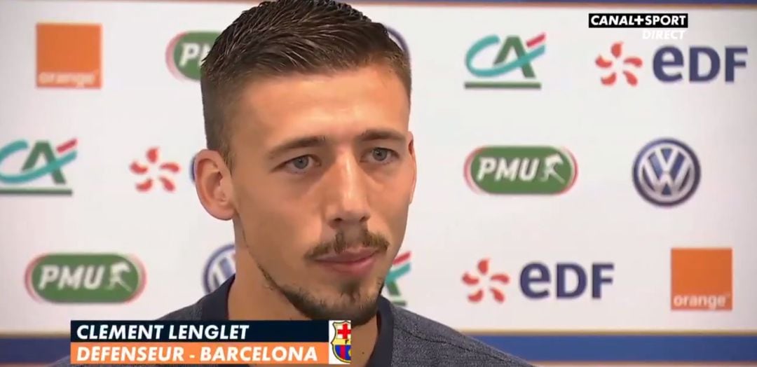 Clement Lenglet, durante su charla con Canal +