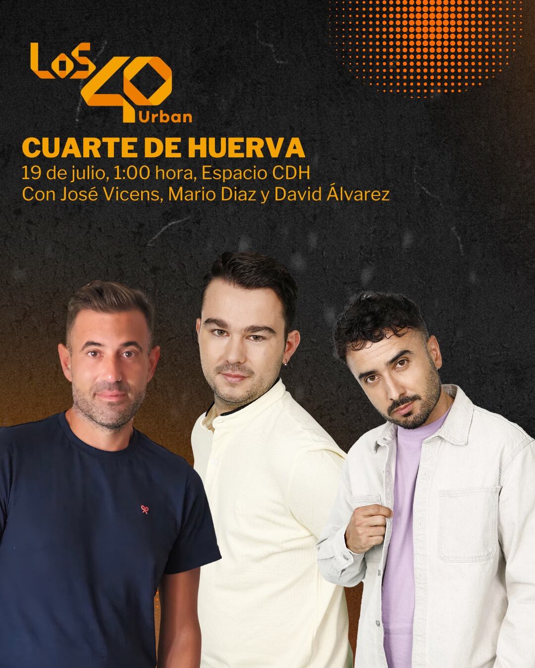 Los40 Urban con Mario Diaz, David Álvarez y José Vicens