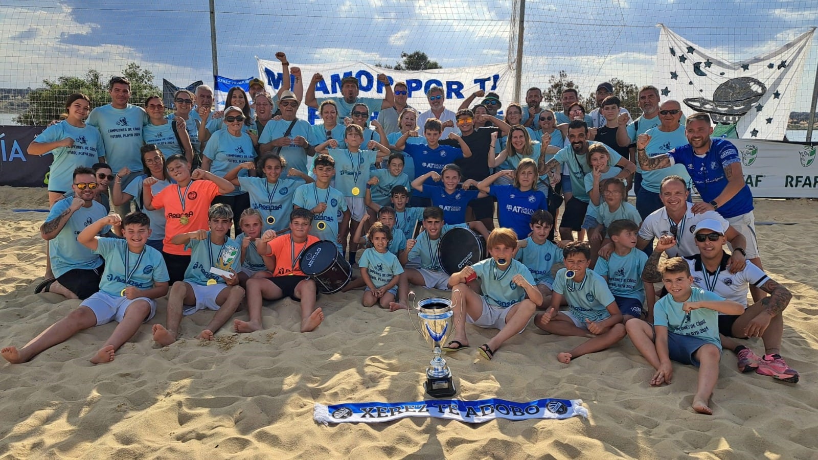 El equipo Alevín Xerez Roansa de fútbol playa