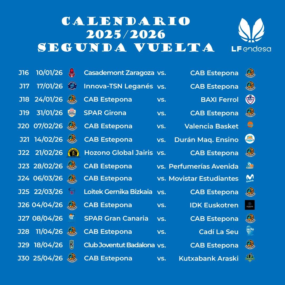 El calendario de la Liga Endesa Femenina en su segunda vuelta
