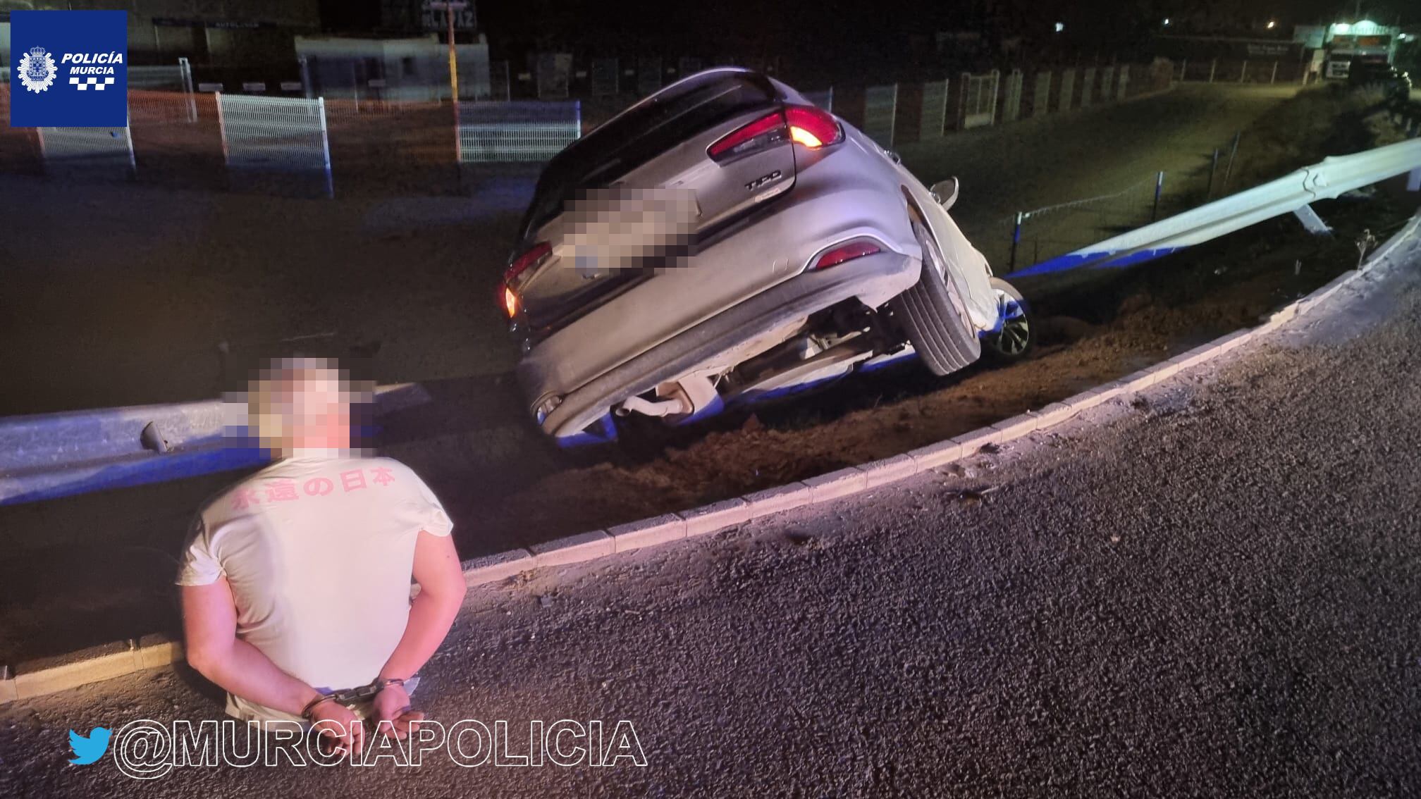 Arrestado el conductor de un vehículo en Murcia