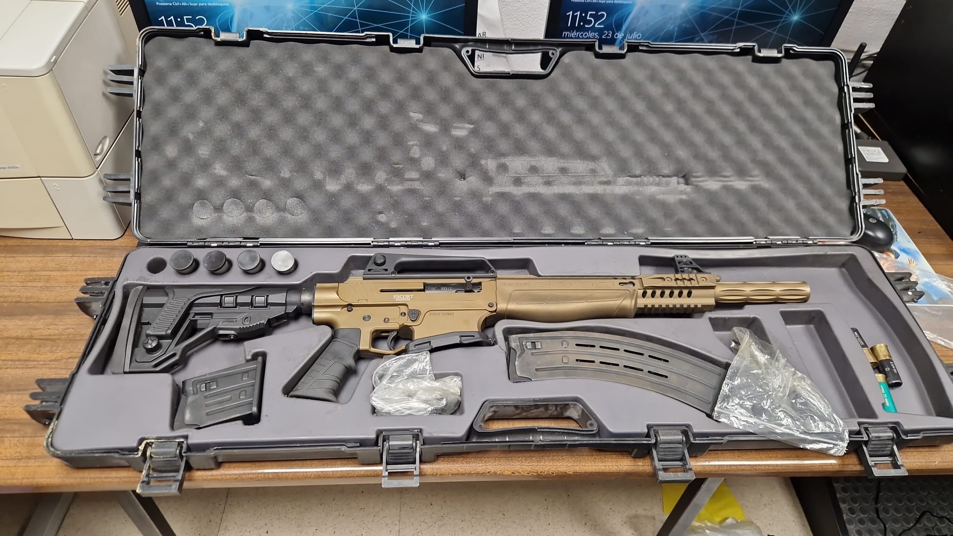 Una de las armas incautadas