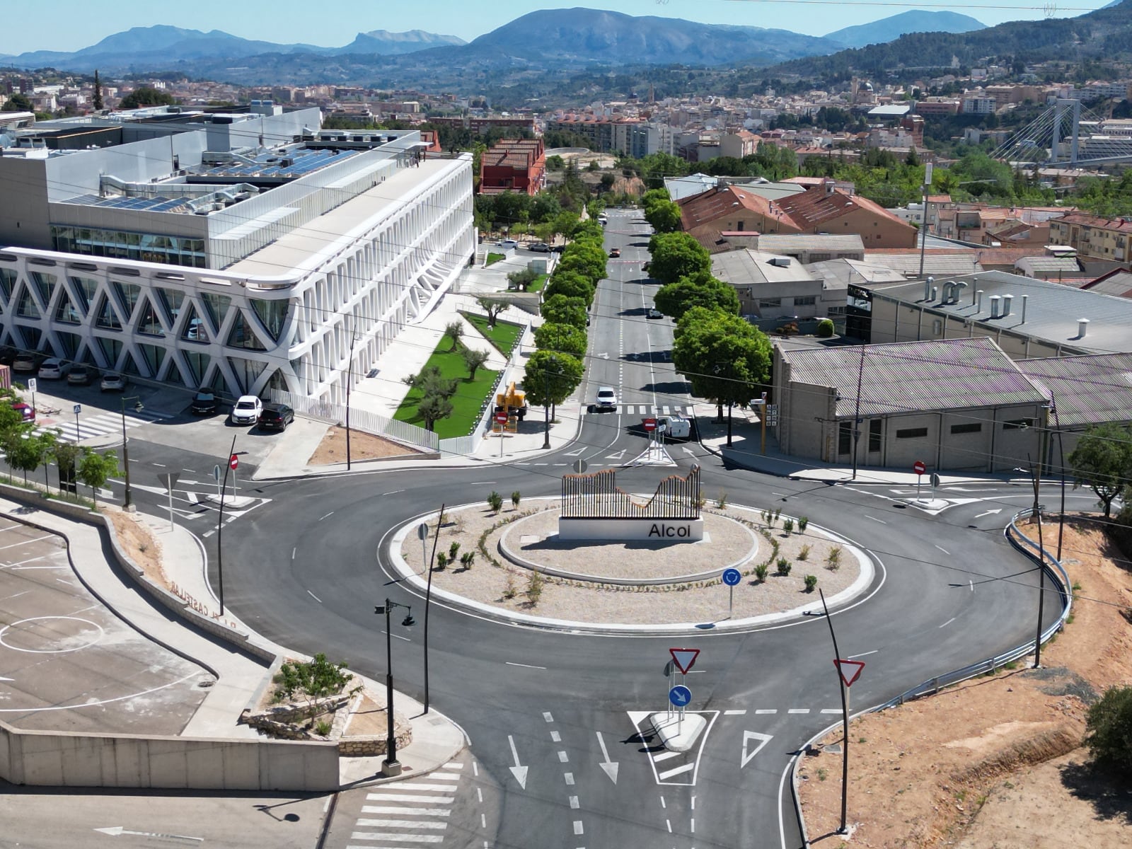 Una imagen aérea del polígono del Castellar en Alcoy.