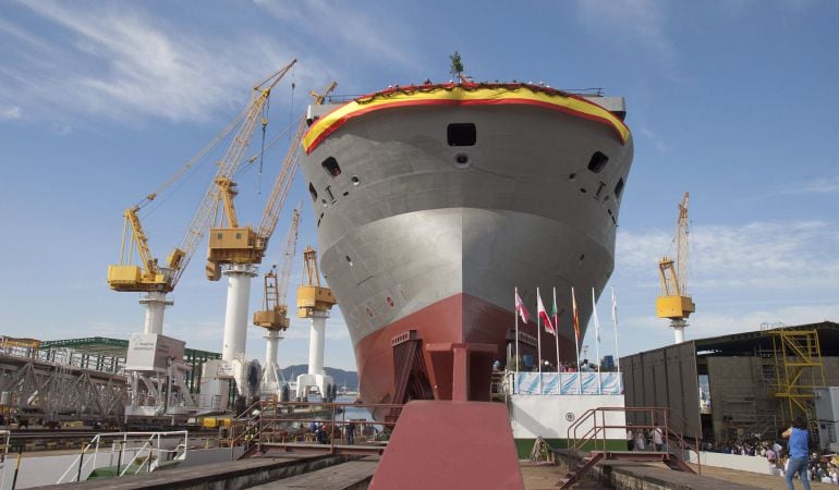 Vista del buque de apoyo offshore &quot;Reforma Pemex&quot;, que el astillero vigués Barreras ha construido para la petrolera mexicana Pemex.