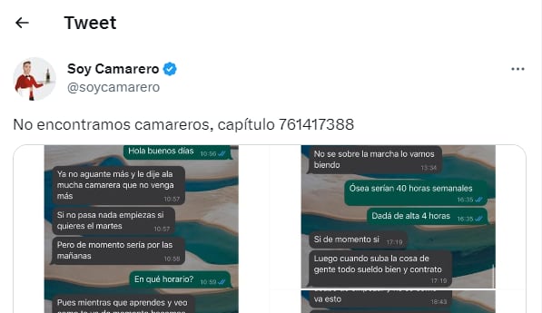 Tuit de @SoyCamarero / Twitter