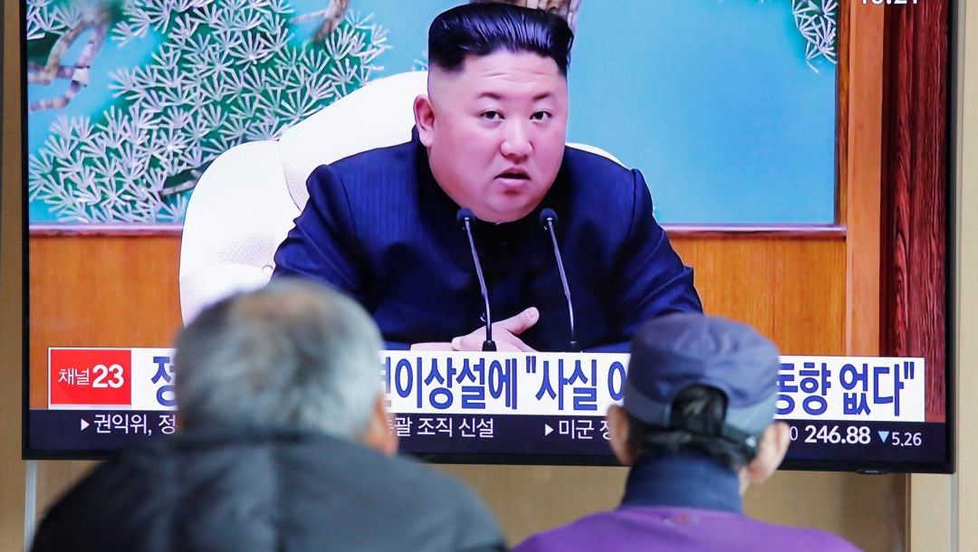 El líder norcoreano, Kim Jong Un, en una imagen de la televisión de Corea del Sur.