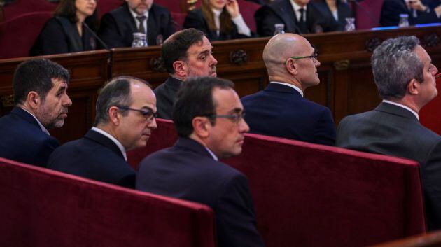 Los acusados hoy en el Tribunal Supremo