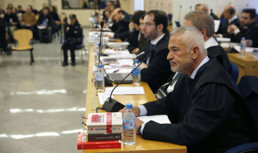 Luis Pineda durante la primera sesión del juicio