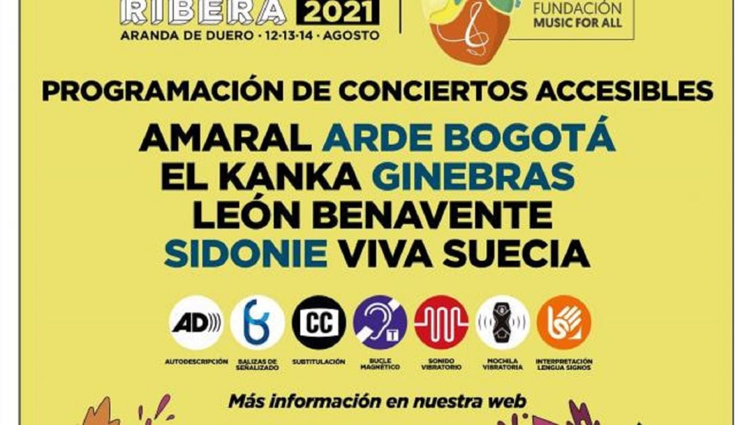 Cartel de los conciertos accesibles