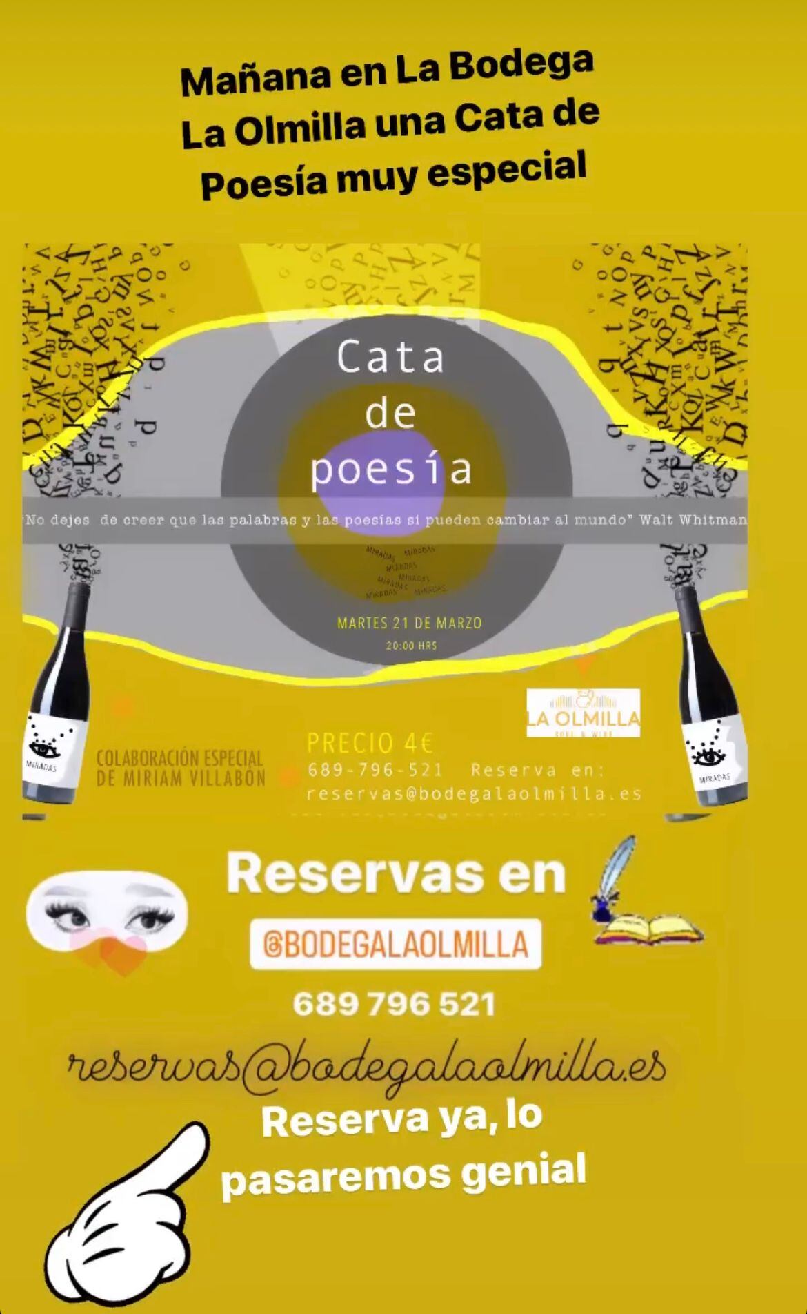 Cartel para el Día de la Posía en La Olmilla