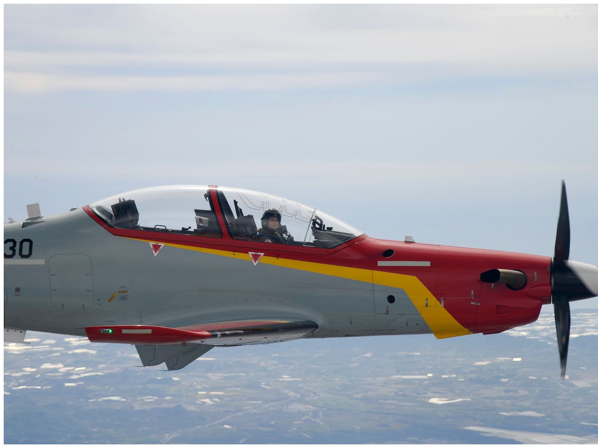 La princesa Leonor completa su segundo vuelo en solitario en la Academia del Aire de San Javier