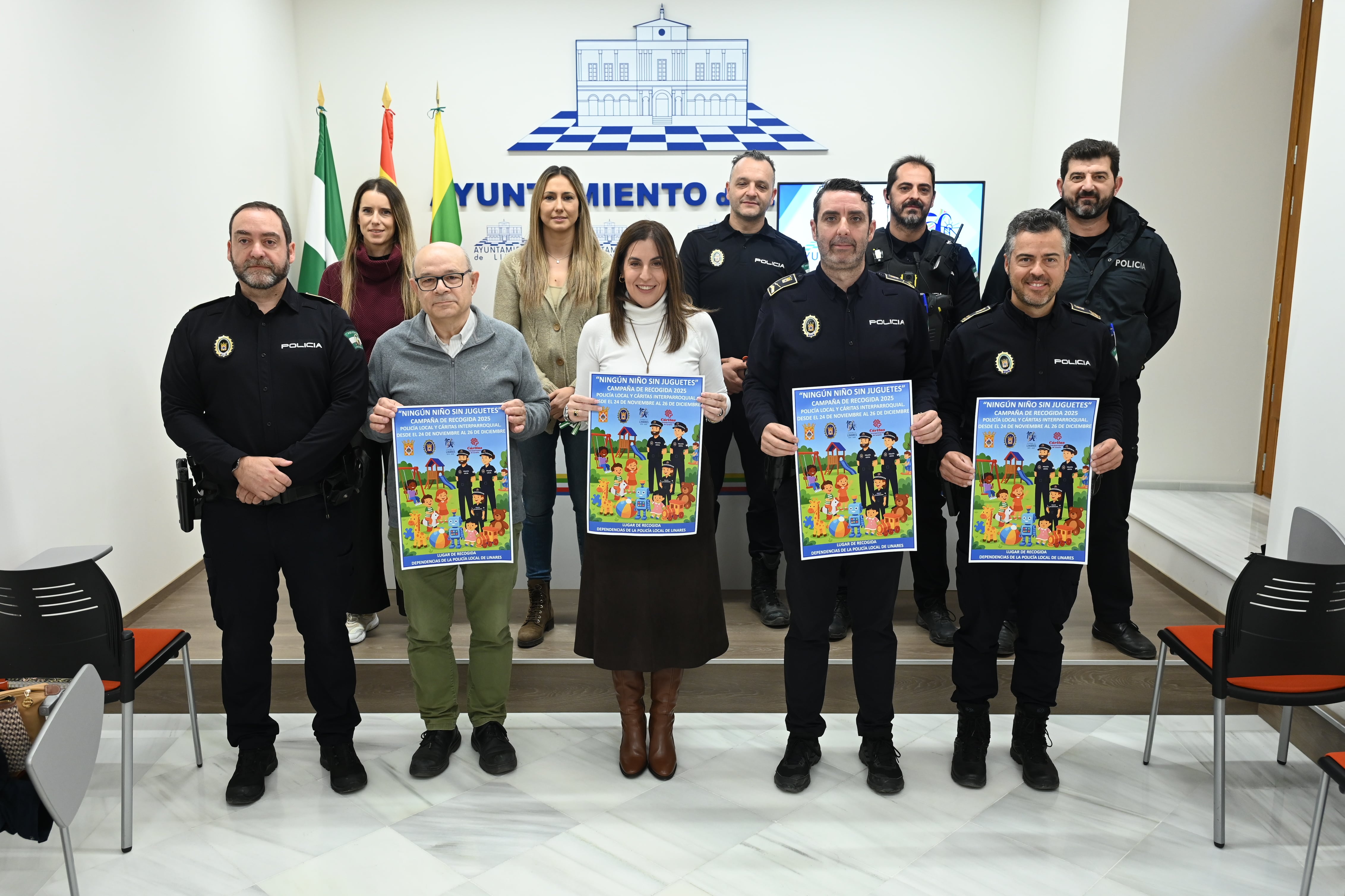 Campaña de recogida de juguetes 2025 de Policía Local de Linares.