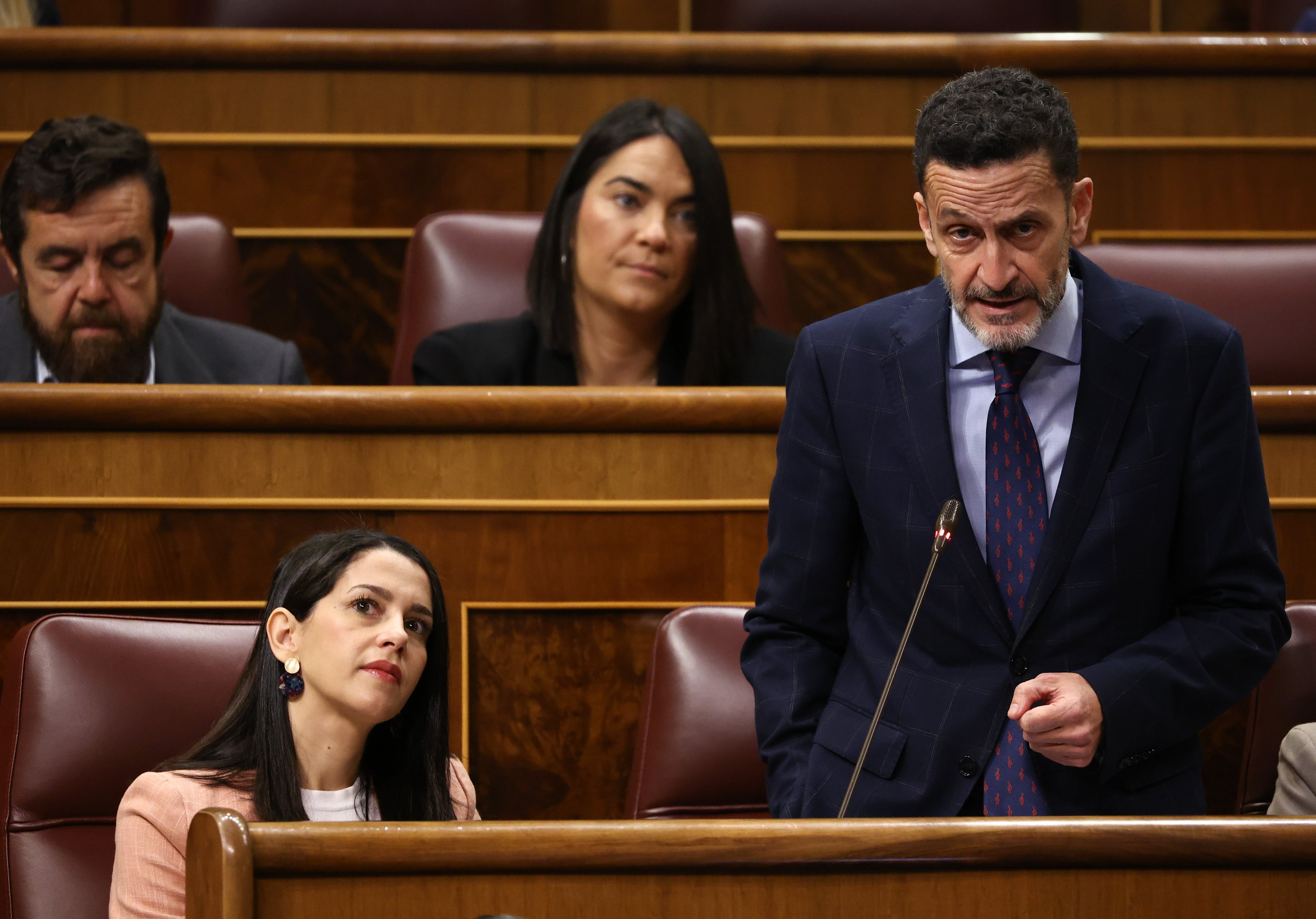 La líder de Ciudadanos, Inés Arrimadas, y el portavoz de la formación en el Congreso, Edmundo Bal