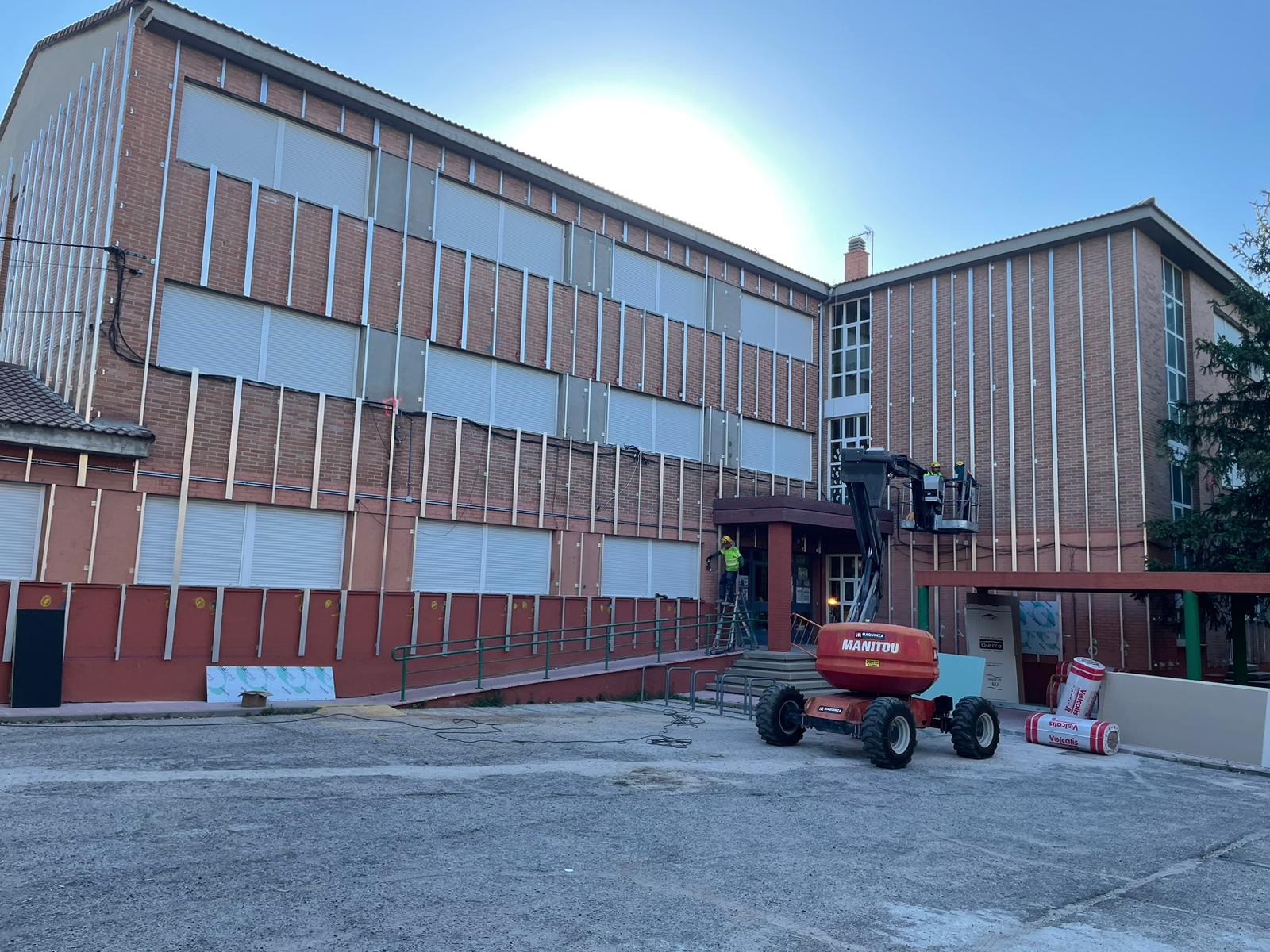 Las obras colegio Ciudad de Madrid de Getafe