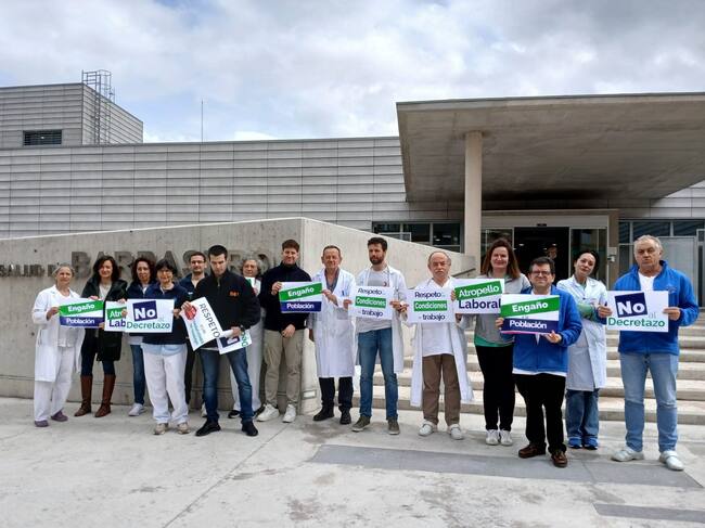 Sanitarios concentrados en Barbastro