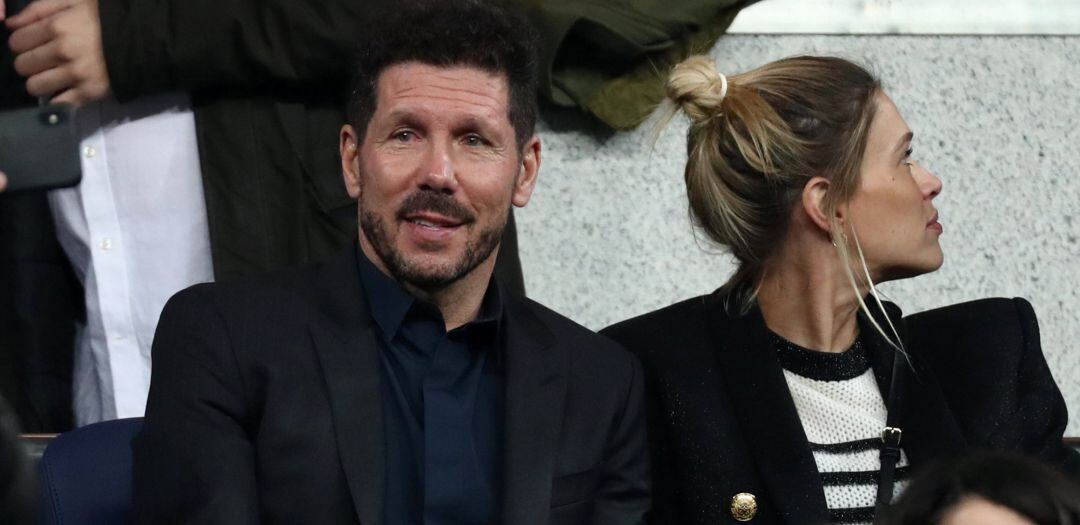 Simeone, presente en el Bernabéu para ver el River Boca de Libertadores