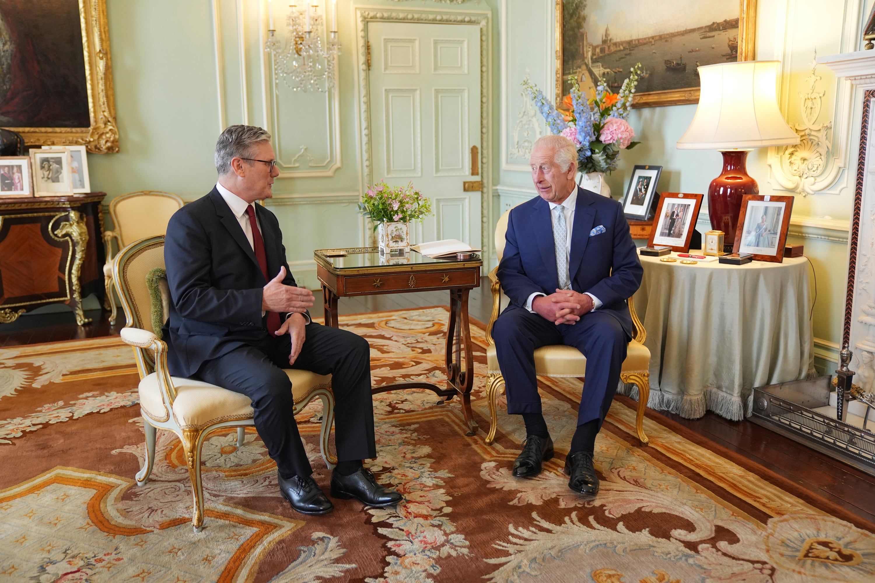 Keir Starmer, durante su reunión con Carlos III. (Photo by Yui Mok/PA Images via Getty Images)