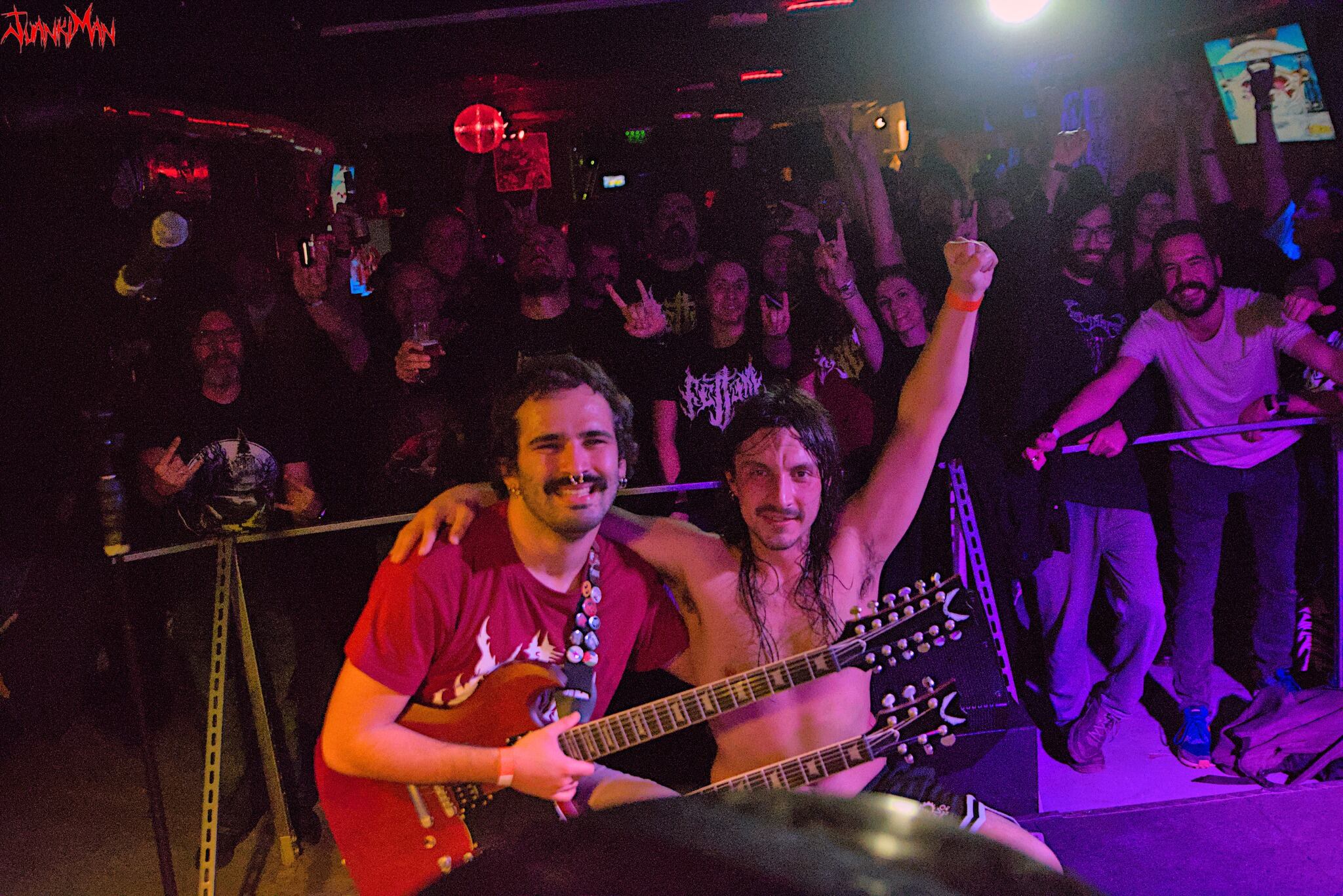 Un momento tras el concierto.