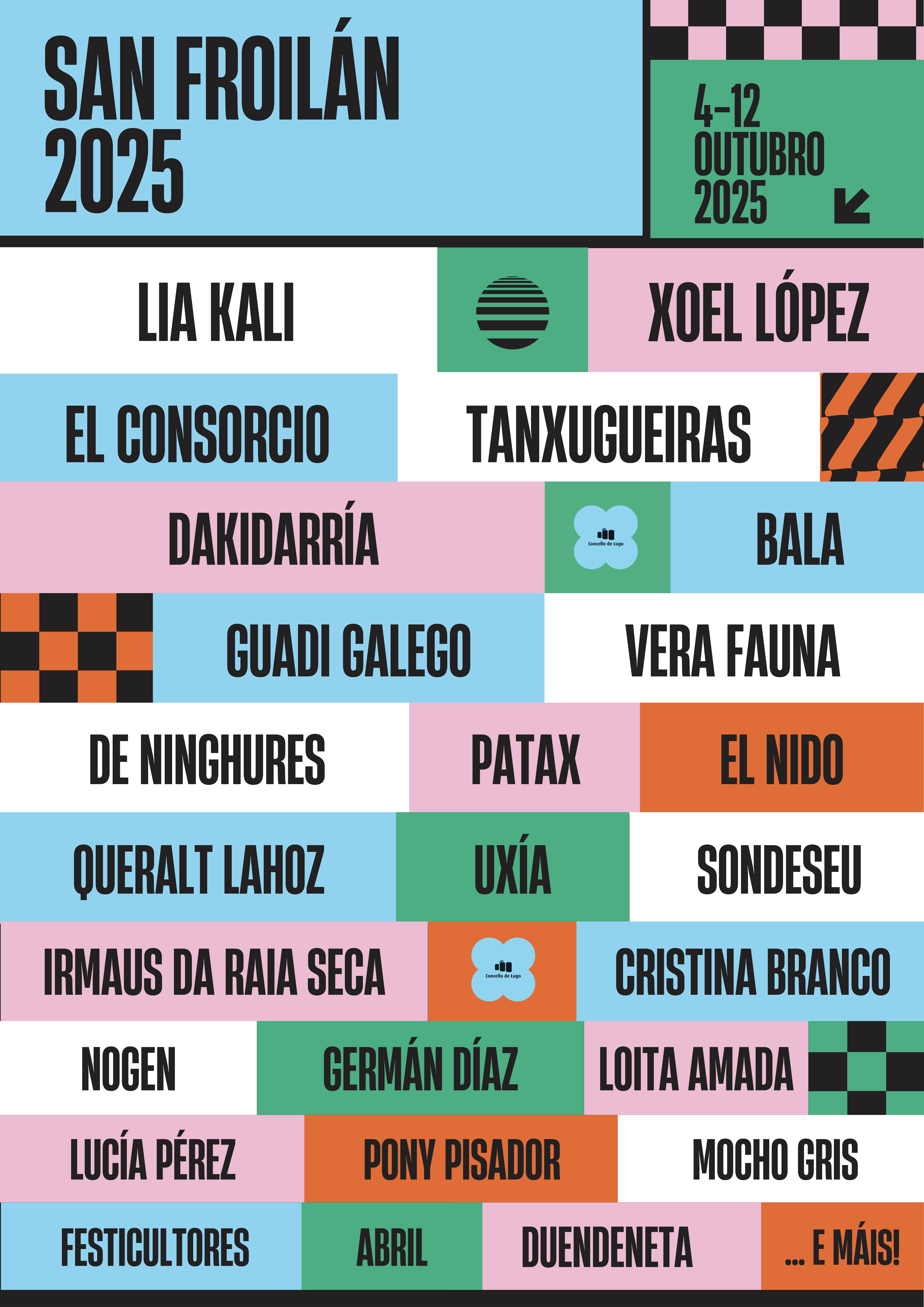 Cartel de conciertos del San Froilán 2025.