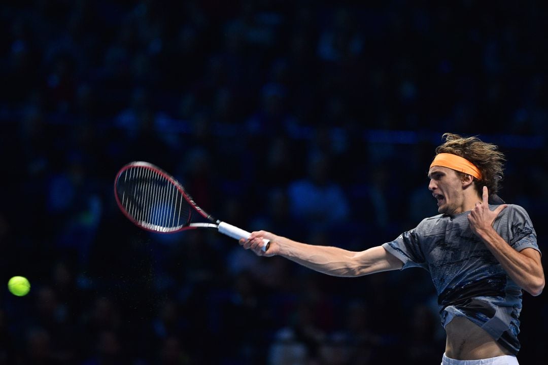 Zverev durante el partido de hoy frente a Medvedev