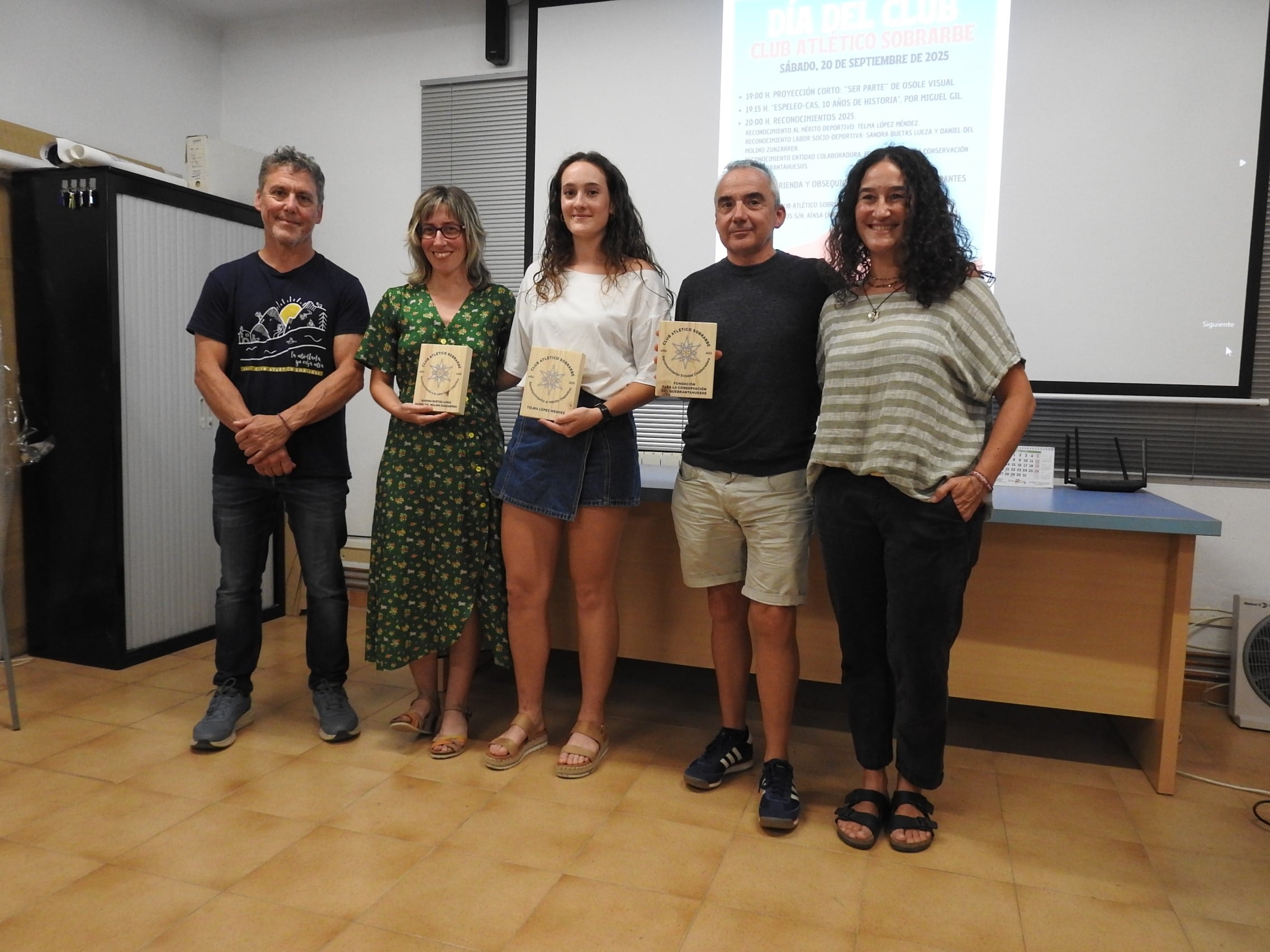 Alberto Bosque, Sandra Buetas, Telma López, Juan Antonio Gil e Isabel Santolaria (de izquierda a derecha)