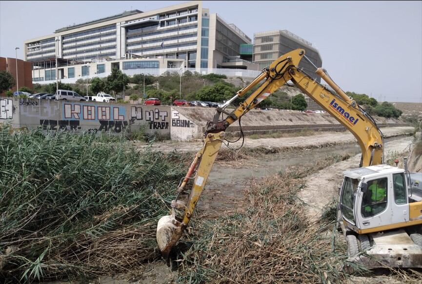 Limpieza en el barranco de Aguamarga. Foto: Ayuntamiento Alicante