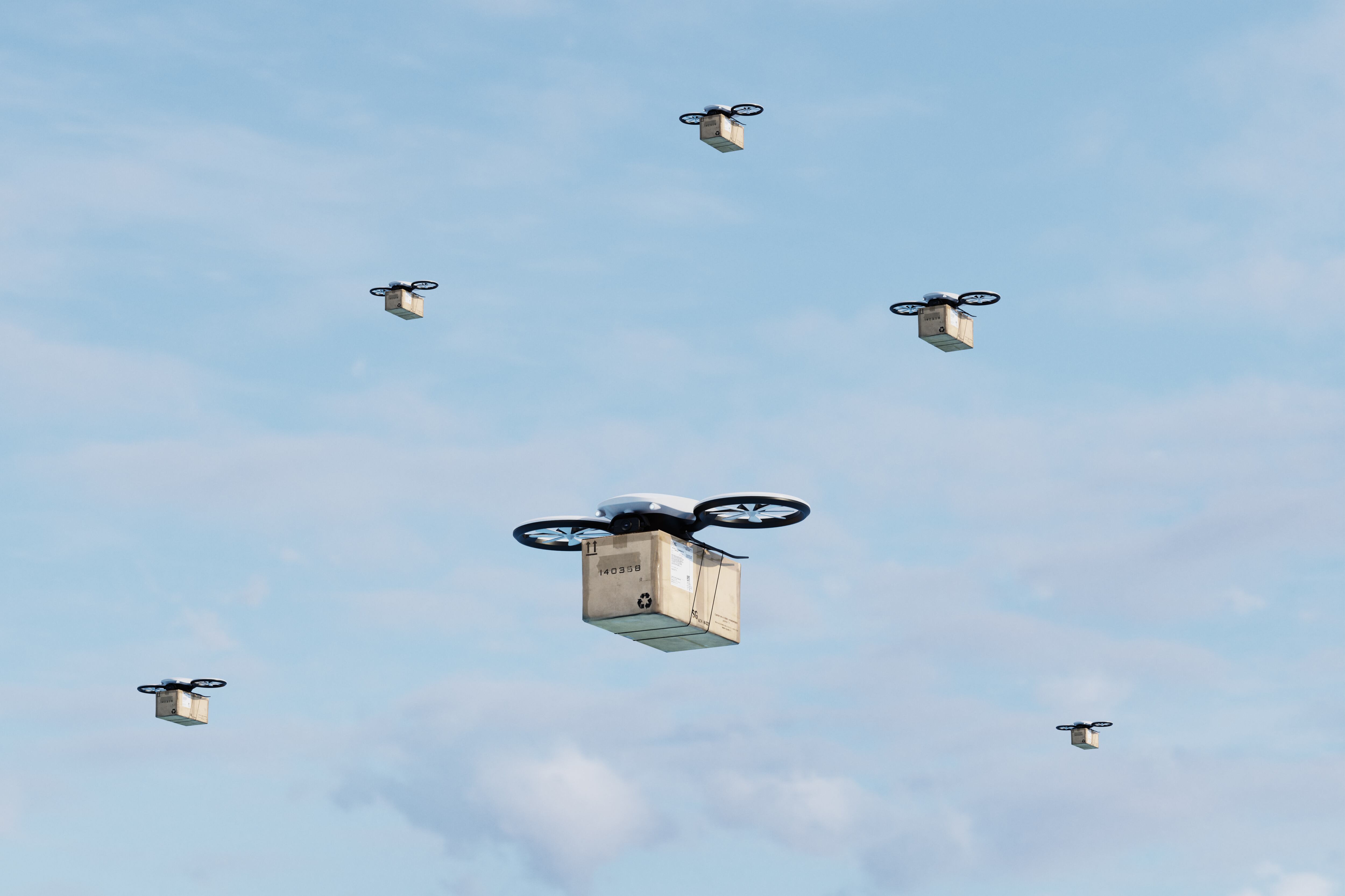 Drones de transporte de mercancías (archivo)