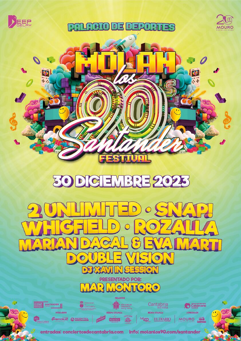 Cartel Festival Molan los 90 Santander