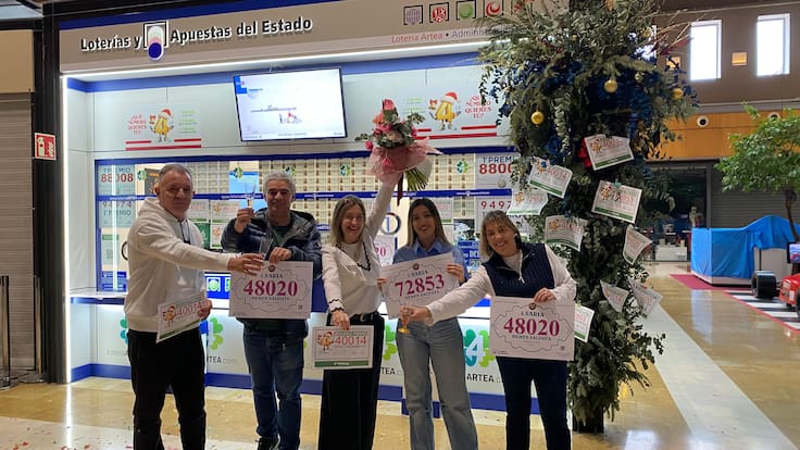 Lotería Navidad 2024. Artea con el segundo premio