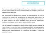 Documento del Partido Popular sobre proridades para negociar.