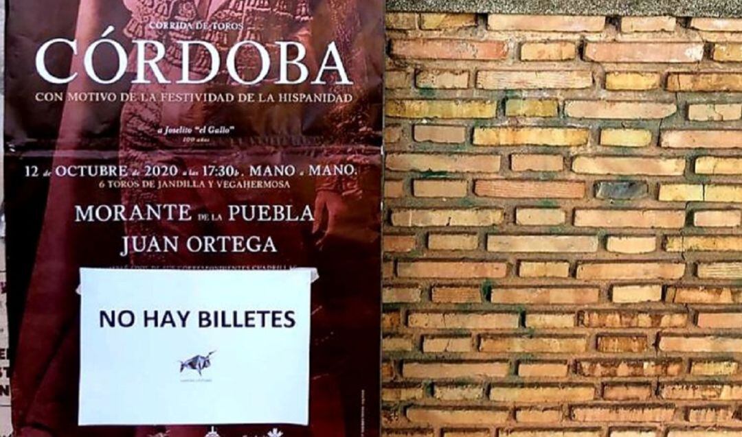 El cartel de &#039;no hay billetes&#039; se colgó a las pocas horas en las taquillas de la plaza de toros de Córdoba