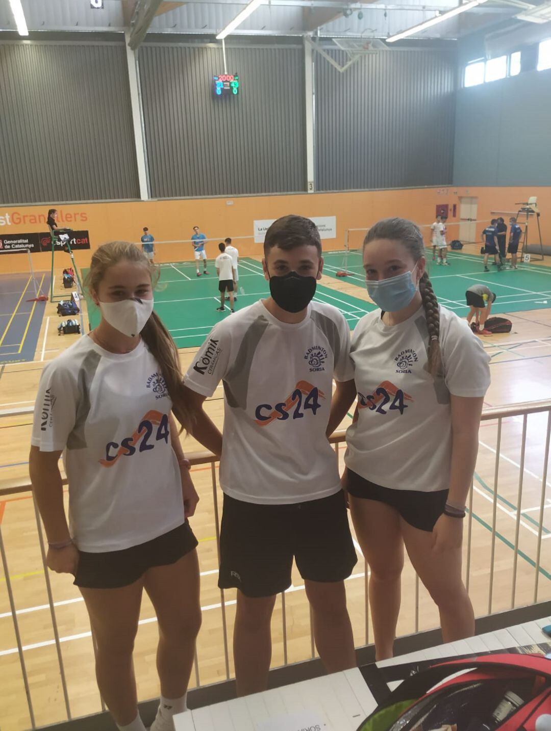 Daniela Corchón, Javier Barrios y Nora Martínez, en Granollers.