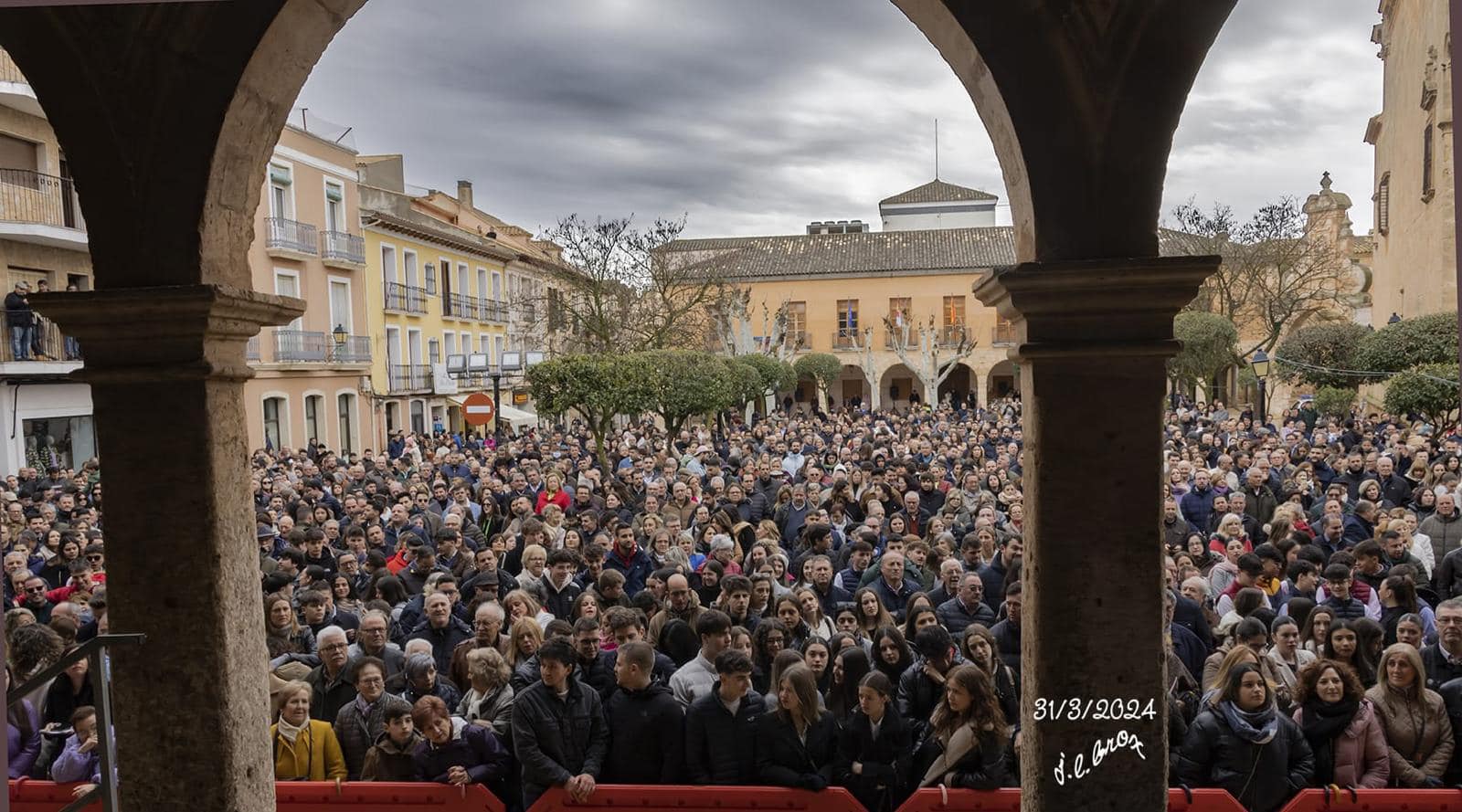 Subasta de las andas de la Virgen de Rus en San Clemente